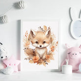 Dětské plakáty se zvířátky v květinách